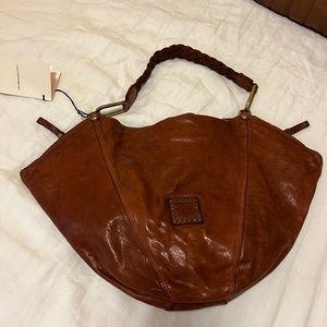 NEW CAMPOMAGGI FREE PEOPLE VENICIA LEATHER TOTE BAG